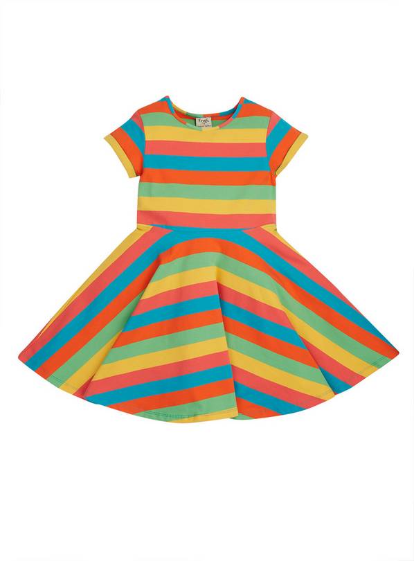 Buy Frugi Rainbow Stripe Skater Dress 12 18 Month Dresses Argos